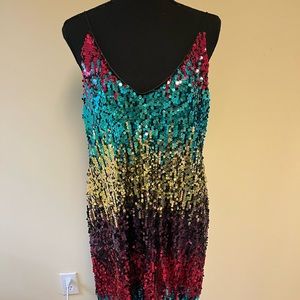 Sequin Mini Dress Size Large